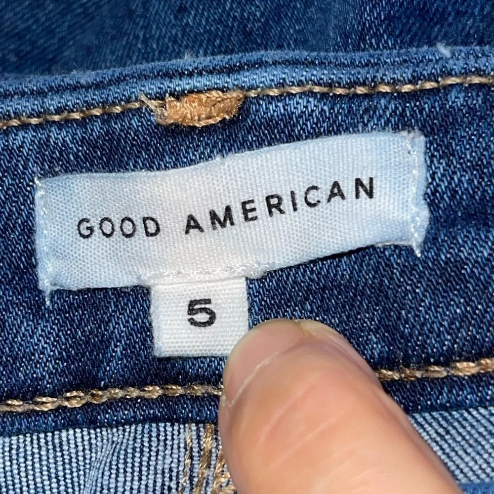 Good American Blue Flare Wide Leg Jeans